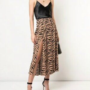 Reformation Zoe Midi Skirt in Rajah, Size 0